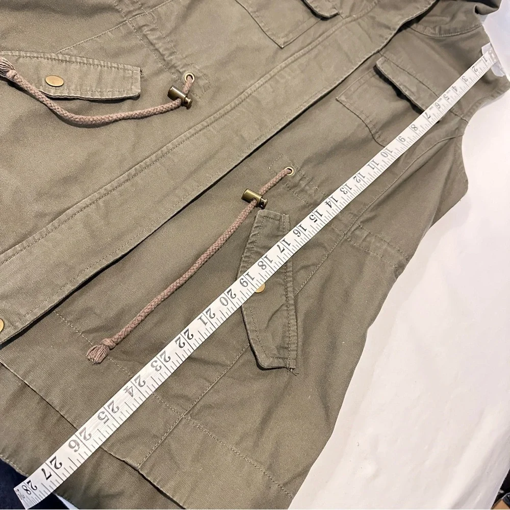Sebby Khaki Green 100% Cotton Cargo Utility‎ Safari  Vest S